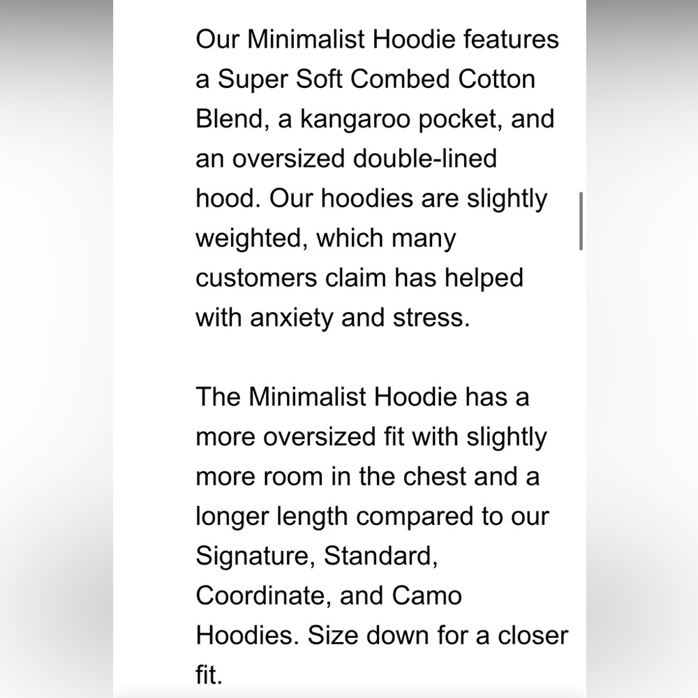 NWT $120 Comfrt Minimalist Hoodie Obsidian/Black - Picture 6 of 10